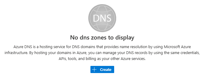 Create a DNS zone