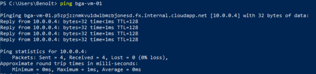 Ping succeeding after the firewall rule is applied